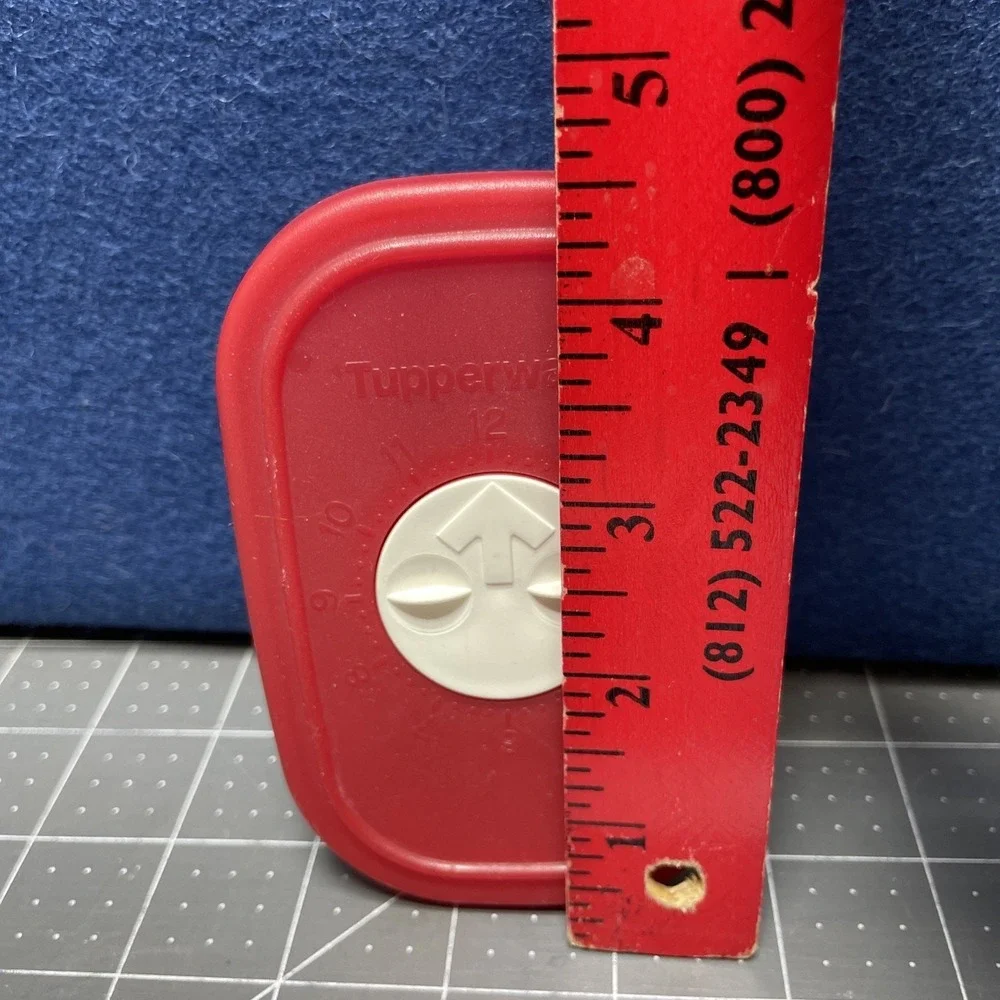 Tupperware Smart‎ Dial Container Freezer Safe 4oz 110mL Red Lid 4160C 4154C